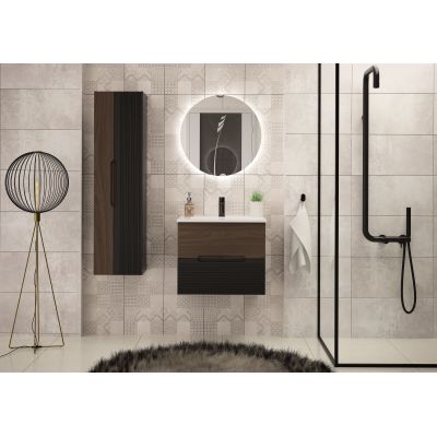 Megstyl Avella szafka 60x45,8x50 cm podumywalkowa wisząca czarna-orzech 2516