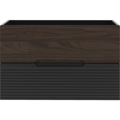 Megstyl Avella szafka 80x45,8x50 cm podumywalkowa wisząca czarna-orzech 2586