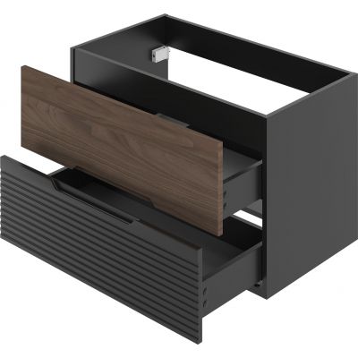 Megstyl Avella szafka 80x45,8x50 cm podumywalkowa wisząca czarna-orzech 2586