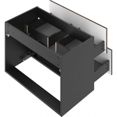 Megstyl Avella szafka 80x45,8x50 cm podumywalkowa wisząca czarna-orzech 2586