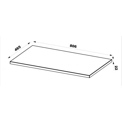 Megstyl blat 80x46 cm dąb olejowany 2041