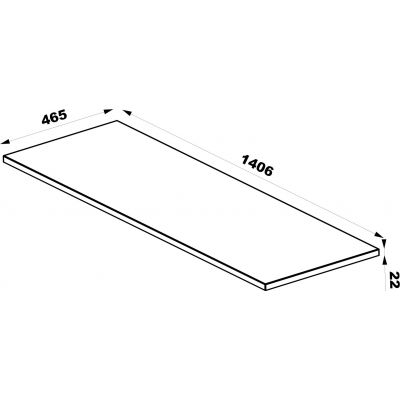 Megstyl blat 140x46 cm antracyt 2057