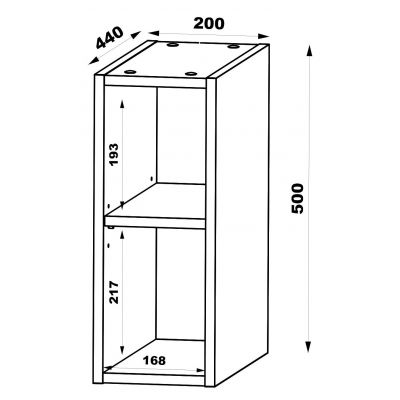 Megstyl regał 20x50 cm piasek pustyni 4120