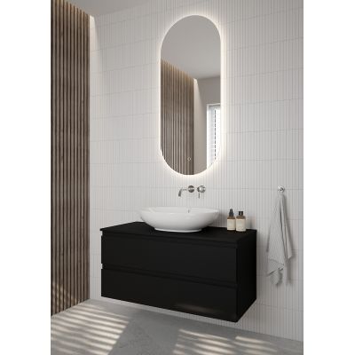 Oltens Vernal szafka 100 cm podumywalkowa wisząca czarny mat 60002300