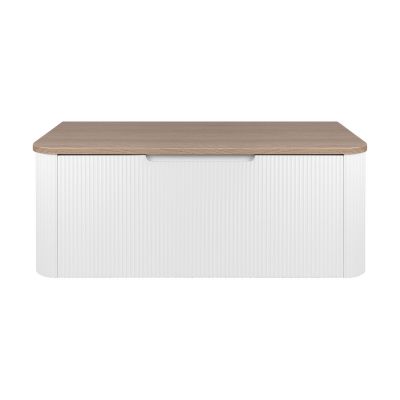 Oltens Hamnes szafka 100 cm podumywalkowa wisząca z blatem biały mat/dąb 68676000