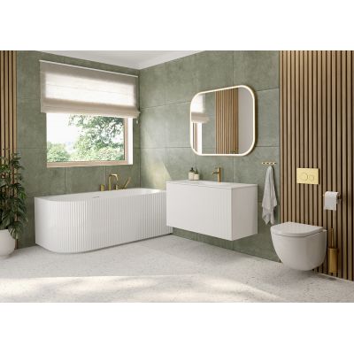 Oltens Hamnes wanna narożna 160x75 cm prawa biała 11008000