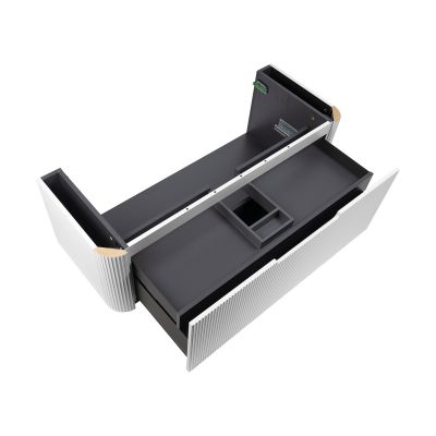 Oltens Hamnes szafka 120 cm podumywalkowa wisząca z blatem biały mat/kaszmir 68679000