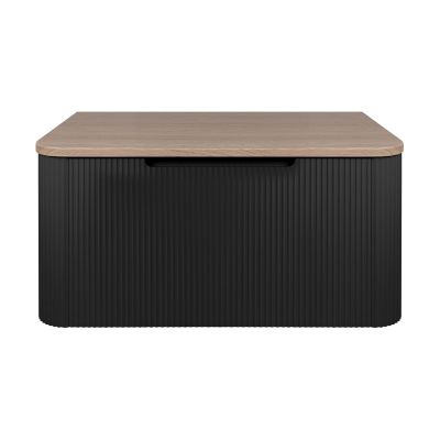 Oltens Hamnes szafka 80 cm podumywalkowa wisząca z blatem czarny mat/dąb 68672300