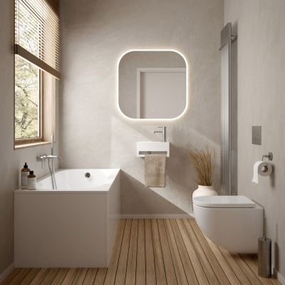 Oltens Stang (e) grzejnik elektryczny 180x37 cm nikiel 55129910