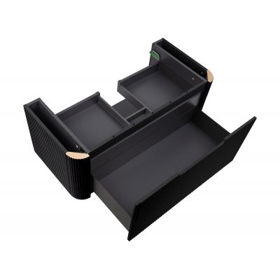 Oltens Hamnes szafka 100 cm podumywalkowa wisząca z blatem czarny mat 68673300