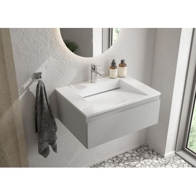Oltens Vernal szafka 60 cm podumywalkowa wisząca szary mat 60009700