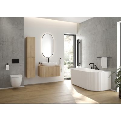 Oltens Lule przycisk spłukujący do WC czarny mat 57104300