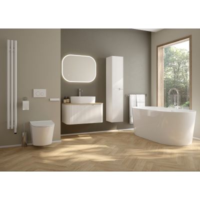 Oltens Lule przycisk spłukujący do WC biały/chrom/biały 57201000