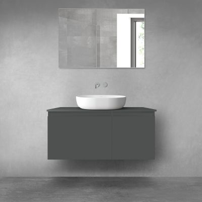 Oltens Vernal zestaw mebli łazienkowych 100 cm z blatem grafit mat 68247400