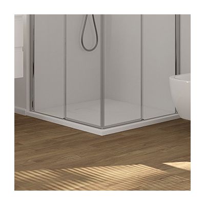 Oltens Bergytan brodzik 80x80 cm kwadratowy RockSurface biały 17100000