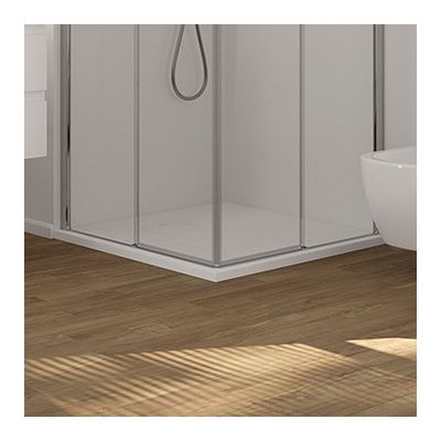 Oltens Bergytan brodzik 90x90 cm kwadratowy RockSurface biały 17101000