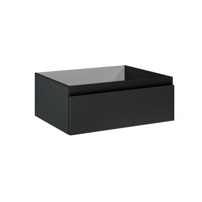 Oltens Vernal szafka 60x45,6x23,6 cm podumywalkowa wisząca czarna 60009300