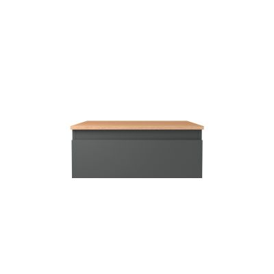 Oltens Vernal szafka 60 cm podumywalkowa wisząca z blatem grafit mat/dąb 68107400