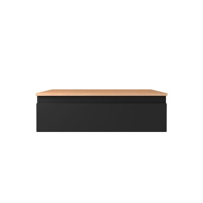 Oltens Vernal szafka 80 cm podumywalkowa wisząca z blatem czarny mat/dąb 68108300