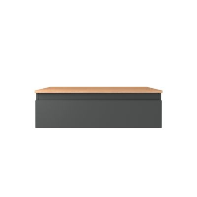 Oltens Vernal szafka 80 cm podumywalkowa wisząca z blatem grafit mat/dąb 68108400