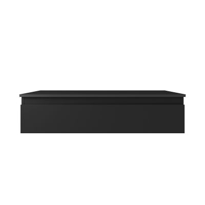 Oltens Vernal szafka 100 cm podumywalkowa wisząca z blatem czarny mat 68102300