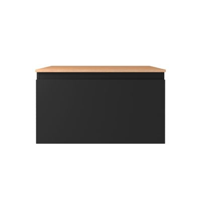 Oltens Vernal szafka 80 cm podumywalkowa wisząca z blatem czarny mat/dąb 68112300