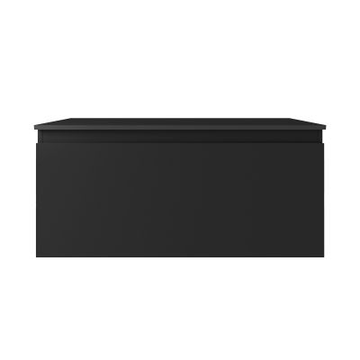 Oltens Vernal szafka 100 cm podumywalkowa wisząca z blatem czarny mat 68105300