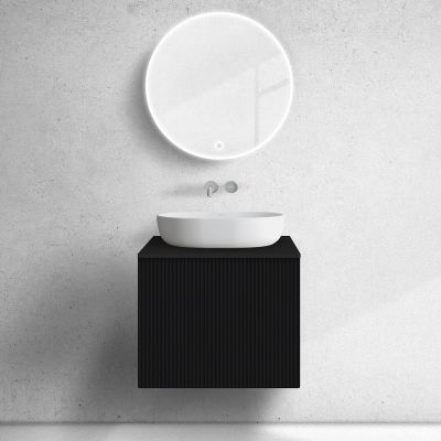 Oltens Lun blat naszafkowy 60 cm czarny mat 63024300