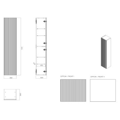 Oltens Lun szafka 160 cm boczna wisząca biały mat 60037000