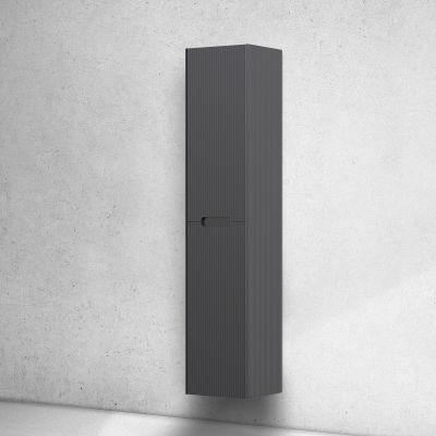 Oltens Hamnes szafka 160 cm boczna wisząca czarny mat 60038300