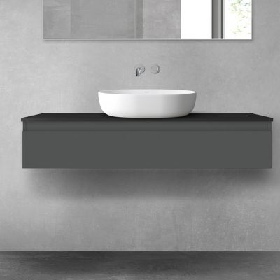 Oltens Vernal zestaw mebli łazienkowych 180 cm z blatem grafit mat/biały połysk 68613400