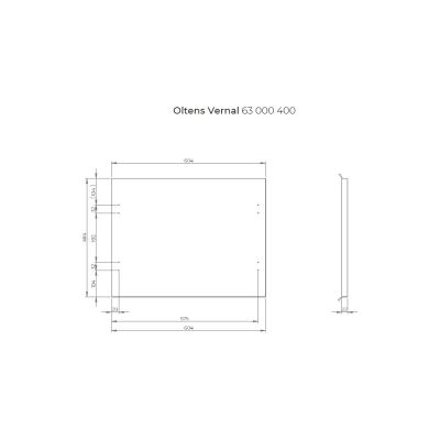 Oltens Vernal blat 60 cm naszafkowy grafit mat 63000400