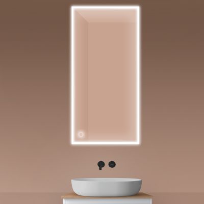 Oltens Nordlis lustro 60x120 cm prostokątne z oświetleniem z przodu lustra z matą grzewczą 64107000