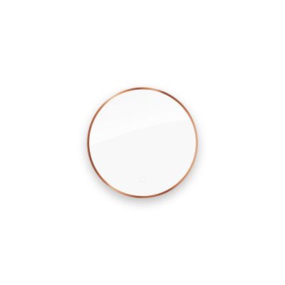 Oltens Nordlis lustro 60 cm okrągłe z oświetleniem z oświetleniem od tyłu z matą grzewczą miedź szczotkowana 64108610