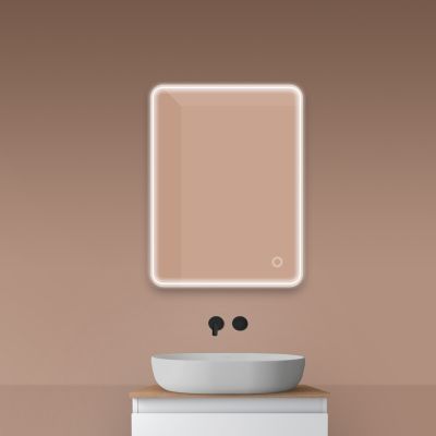 Oltens Nordlis lustro 60x80 cm  prostokątne z oświetleniem z przodu z matą grzewczą 64116000