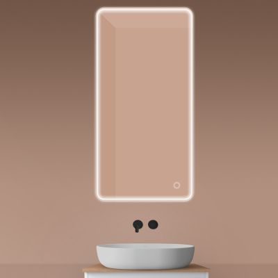 Oltens Nordlis lustro 60x120 cm prostokątne z oświetleniem z przodu z matą grzewczą 64118000