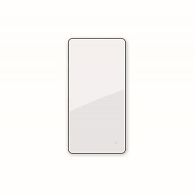 Oltens Nordlis lustro 60x120 cm prostokątne z oświetleniem z przodu z matą grzewczą czarny 64118300