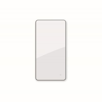 Oltens Nordlis lustro 60x120 cm prostokątne z oświetleniem od tyłu z matą grzewczą czarny 64121300