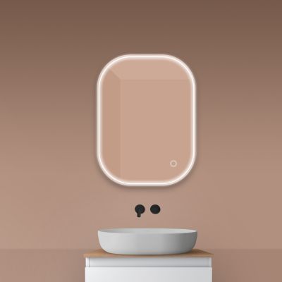 Oltens Nordlis lustro 60x80 cm prostokątne z oświetleniem z przodu z matą grzewczą 64123000