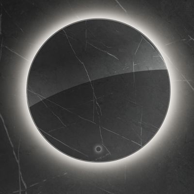 Oltens Nordlis lustro 60x60 cm okrągłe z oświetleniem od tyłu z matą grzewczą 64108000