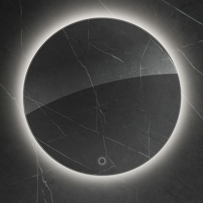 Oltens Nordlis lustro 80x80 cm okrągłe z oświetleniem od tyłu z matą grzewczą 64109000