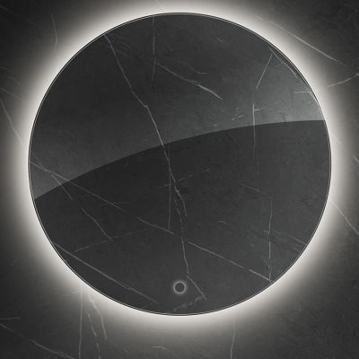 Oltens Nordlis lustro 100x100 cm okrągłe z oświetleniem od tyłu z matą grzewczą 64110000
