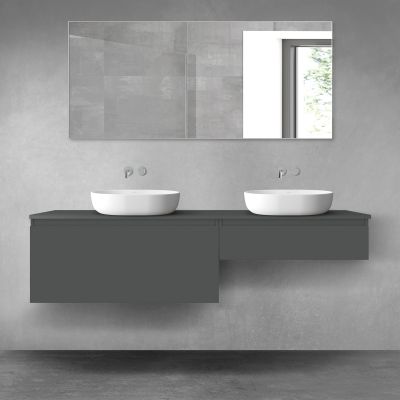 Oltens Vernal zestaw mebli łazienkowych 180 cm z blatem grafit mat 68556400