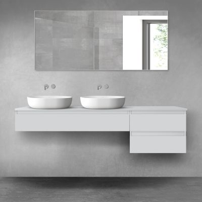 Oltens Vernal zestaw mebli łazienkowych 180 cm z blatem szary mat 68589700