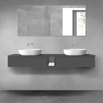 Oltens Vernal zestaw mebli łazienkowych 180 cm z blatem grafit mat 68649400