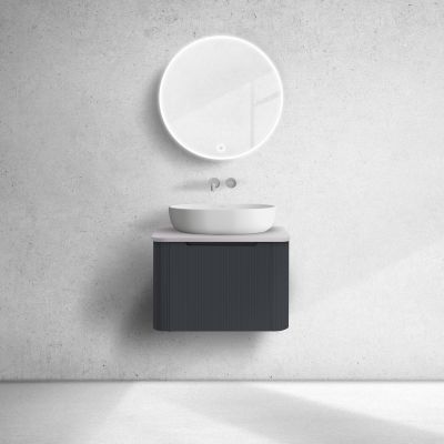 Oltens Hamnes szafka 60 cm podumywalkowa wisząca z blatem czarny mat/kaszmir 68667300