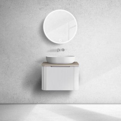 Oltens Hamnes szafka 60 cm podumywalkowa wisząca z blatem biały mat/dąb 68668000