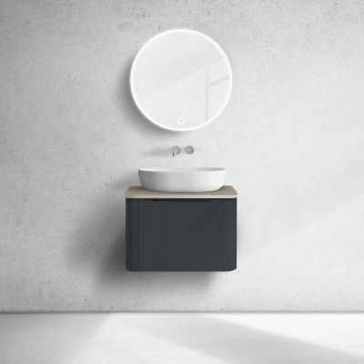 Oltens Hamnes szafka 60 cm podumywalkowa wisząca z blatem czarny mat/dąb 68668300