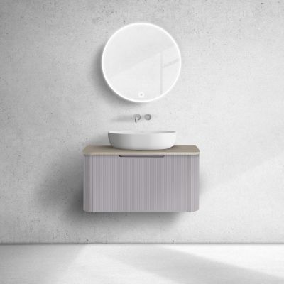 Oltens Hamnes szafka 80 cm podumywalkowa wisząca z blatem kaszmir/dąb 68672900