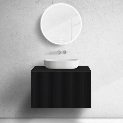 Oltens Lun blat naszafkowy 80 cm czarny mat 63025300